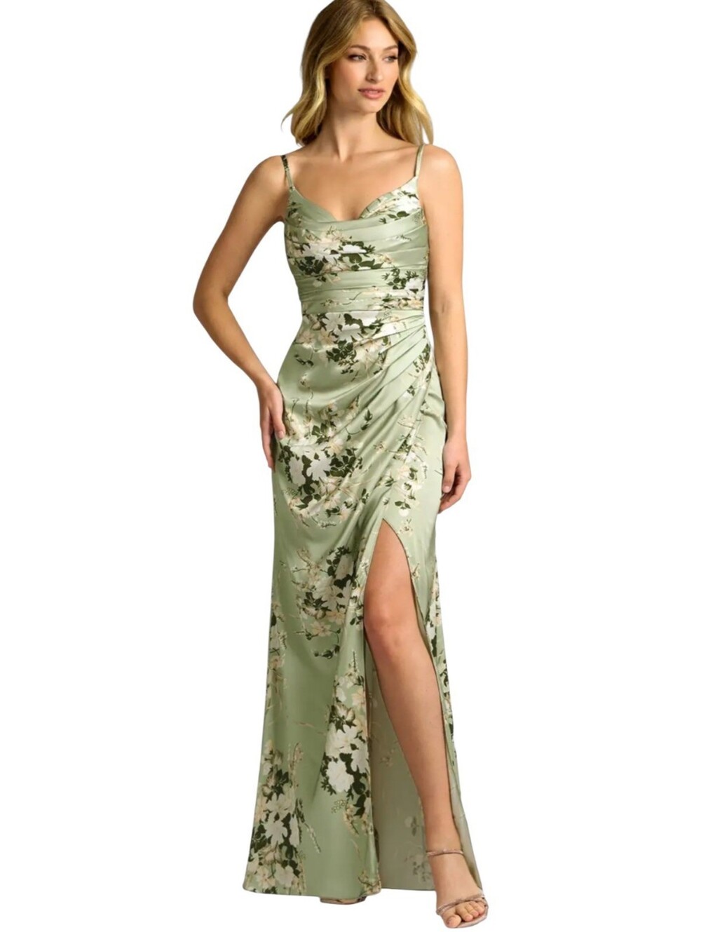 NWT Azazie Deandra in Floral Vines Long Gown Size 14